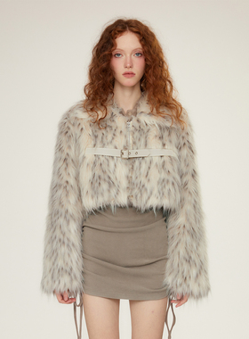 KeepBlue小野猫环保皮草毛毛外套女冬季质感皮毛一体