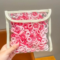 16 # розовые резинки для волос на большой палец, 400 штук в сумке