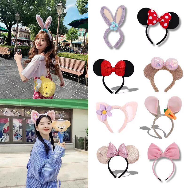迪士尼发箍星黛露玲娜贝儿兔耳朵头箍可爱米奇发卡拍照儿童头饰