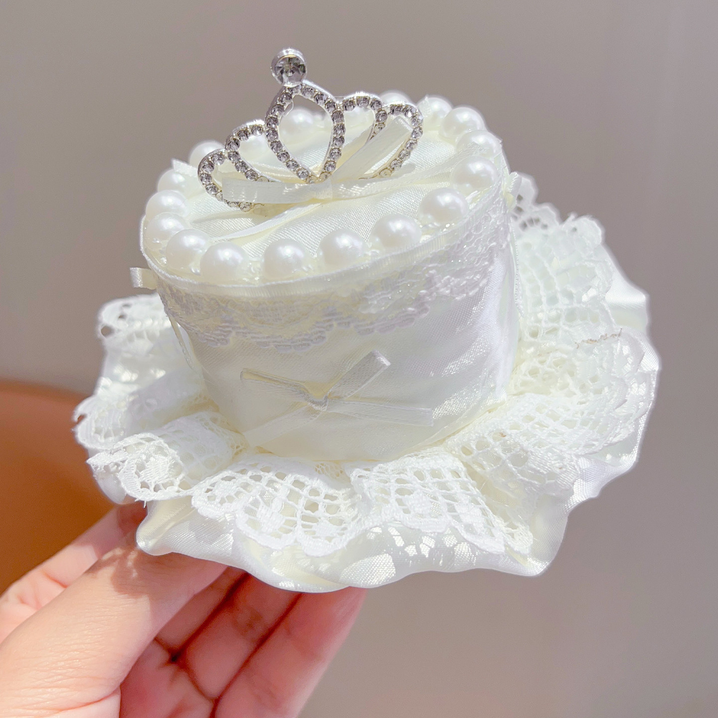 儿童生日派对头饰女童蛋糕帽顶夹宝宝公主礼服拍照周岁宴会氛围感