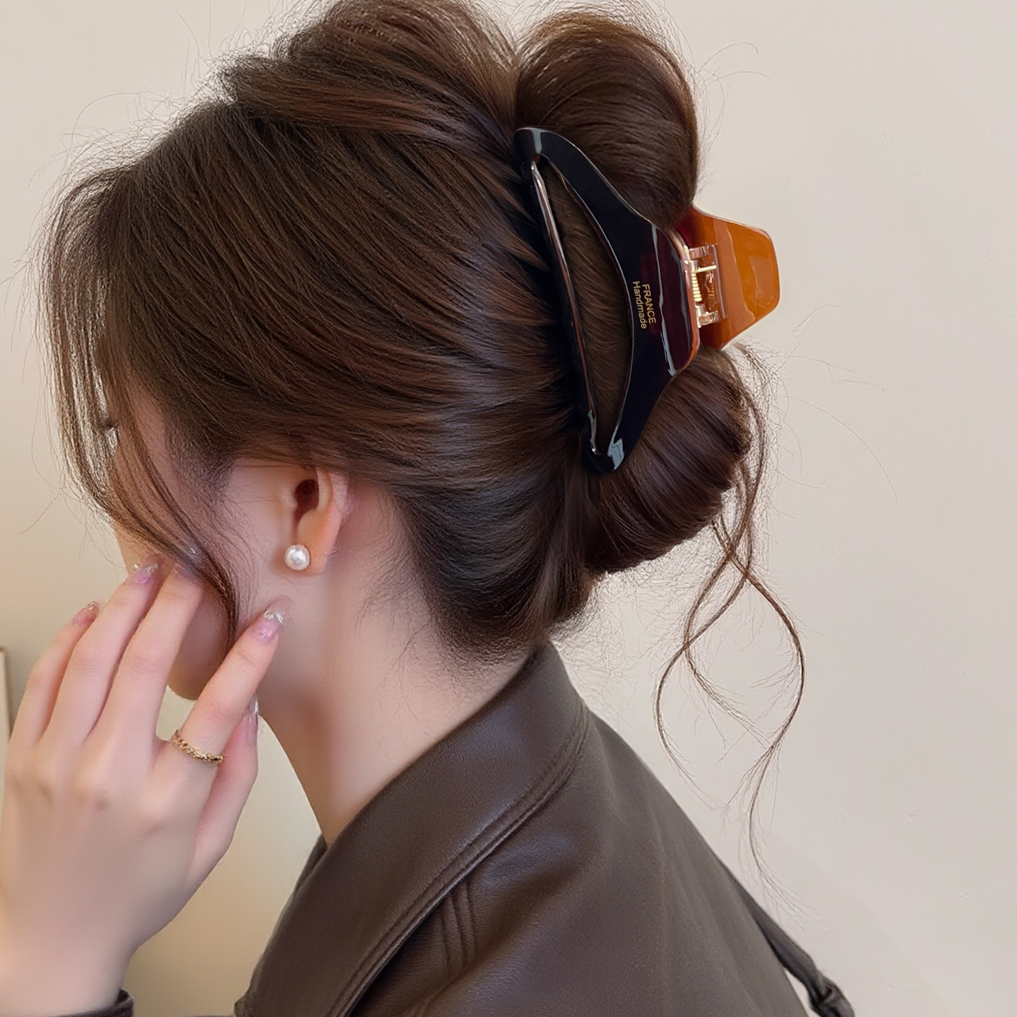 后脑勺盘发抓夹鲨鱼夹子发卡