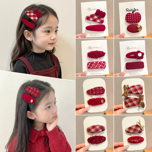 新年儿童布艺发夹2026新款蝴蝶结宝宝发卡碎发夹刘海夹女童发饰