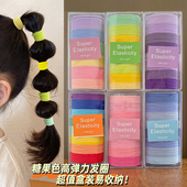 儿童皮筋糖果色高弹力发圈女童扎发头绳新款 橡皮筋小女孩发绳发饰