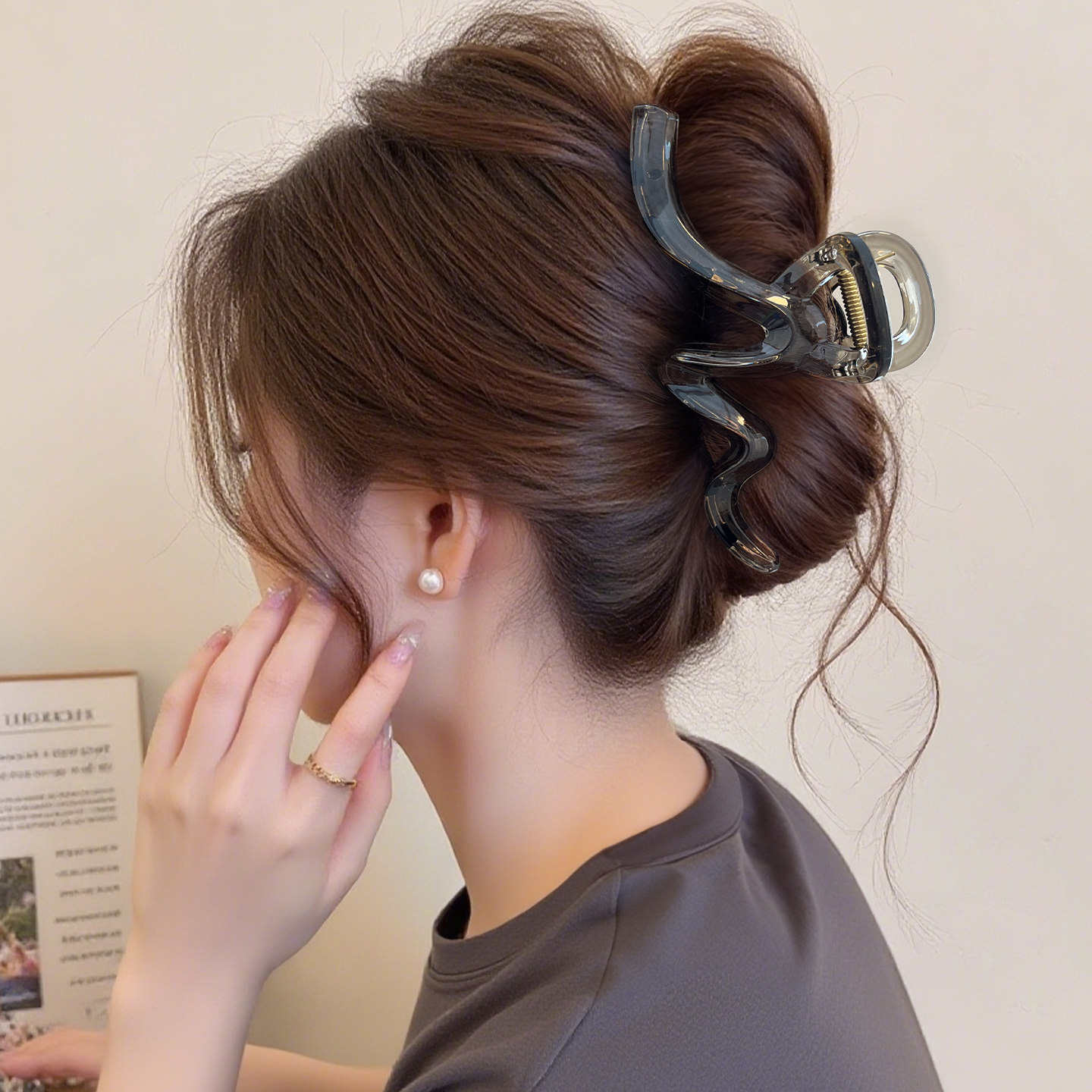 高级感波浪抓夹女后脑勺发抓2026新款气质鲨鱼夹大号盘发夹子发饰,饰品/流行首饰/时尚饰品新,发饰,淘宝优惠券,粉丝福利购,淘宝优惠卷