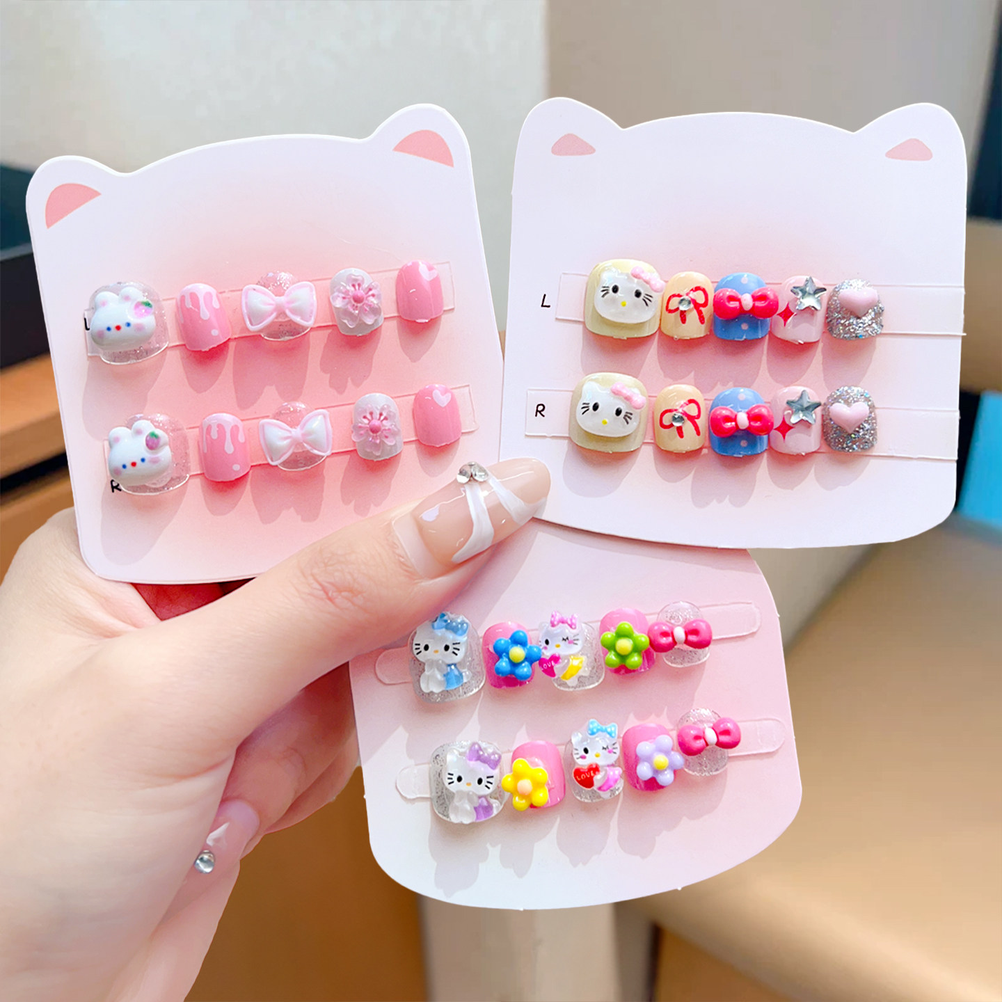 多巴胺儿童指甲贴小女孩可爱卡通猫咪穿戴甲女童宝宝新年礼物可拆卸贴纸玩具甲片防水持久果冻胶立体美甲贴片,文具电教/文化用品/商务用品,贴纸/立体贴纸,淘宝优惠券,粉丝福利购,淘宝优惠卷