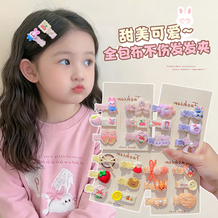 儿童布艺发夹新款疯狂动物城头饰女童侧边夹宝宝发卡头发夹子发饰