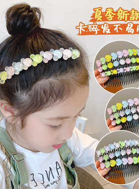 儿童加长版碎发梳倒插梳发夹碎发神器女童发卡刘海整理发饰刘海梳