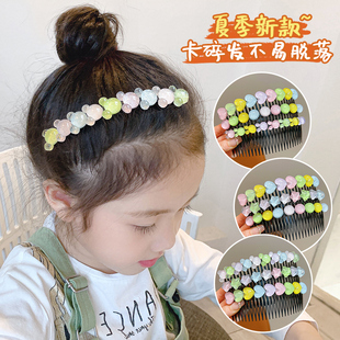 儿童加长版碎发梳倒插梳发夹碎发神器女童发卡刘海整理发饰刘海梳