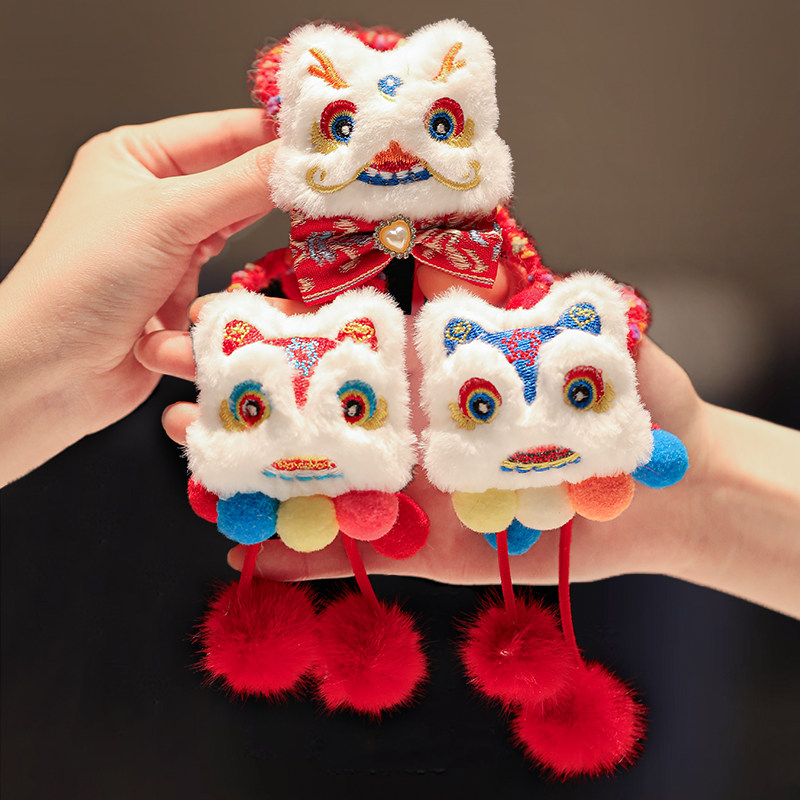 国风醒狮发绳女童流苏毛球发绳女孩宝宝拜年发圈头绳儿童新年发饰,饰品/流行首饰/时尚饰品新,发饰,淘宝优惠券,粉丝福利购,淘宝优惠卷