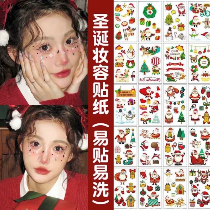 圣诞贴纸卡通可爱圣诞老人贴