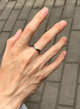 莫比乌斯环戒指男女款简约百搭开口指环小众设计高级感情侣对戒