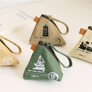 可爱复古铁塔零钱包帆布迷你硬币包钥匙包纪念品D3