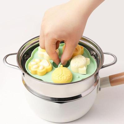 宝宝辅食模具可蒸煮硅胶蒸糕模具米糕蛋糕烘焙工具全套D1