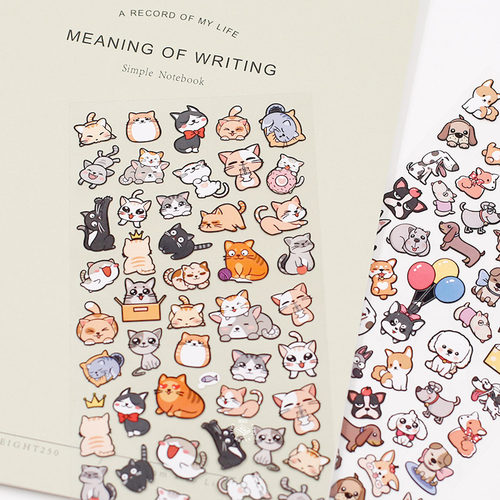 日式nekoni可爱小动物拼贴贴纸