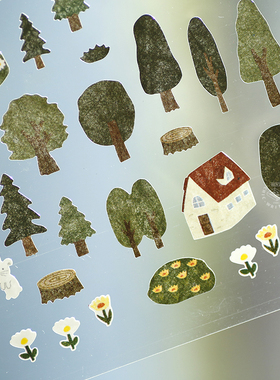 韩国SONIA贴纸 童话Forest小森林和纸 可爱少女手账DIY拼贴装饰