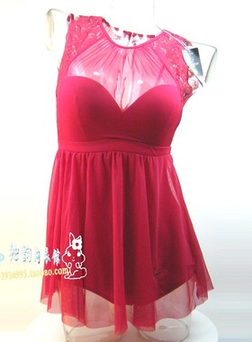 安莉芳旗下E-BRA女泡温泉度假蕾丝连体泳衣KS0161/裙式KS0162