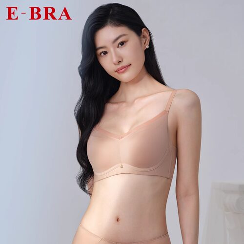 E-BRA光面无痕软钢圈薄款文胸