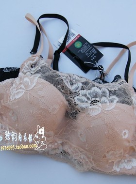 安莉芳旗下E-BRA中厚性感蕾丝内衣女抹胸式防走光聚拢文胸KB1370