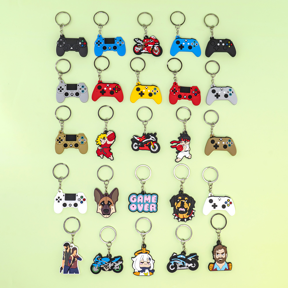 卡通PVC软胶游戏手柄钥匙扣