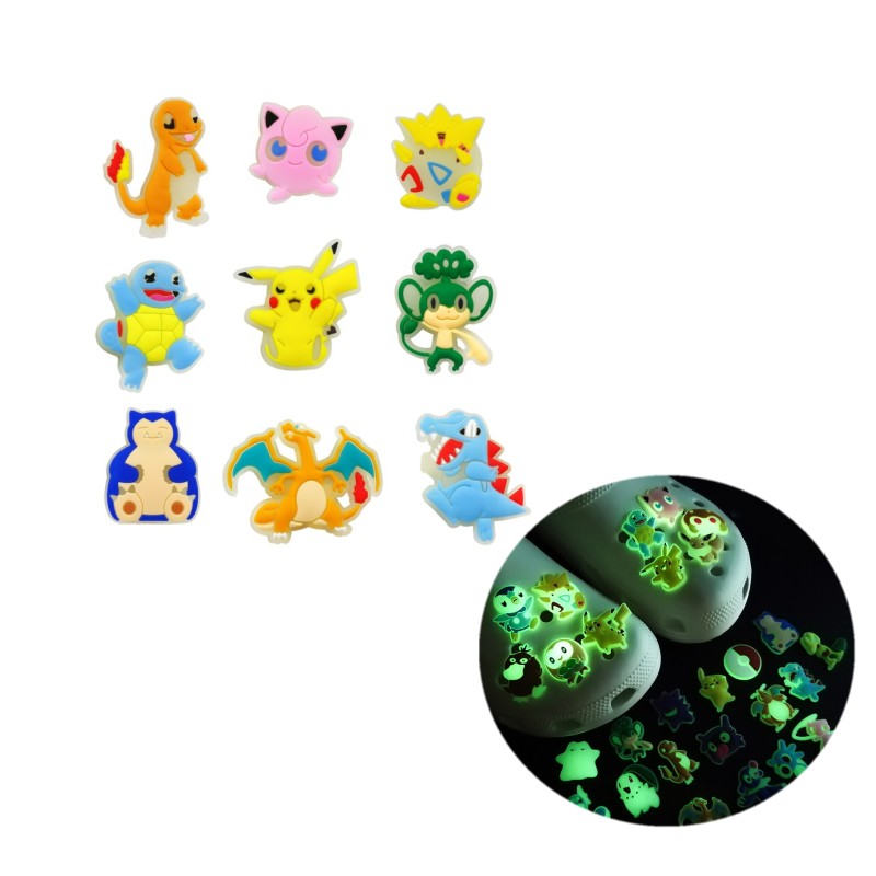 可爱卡通风夜光配件少女心鞋花