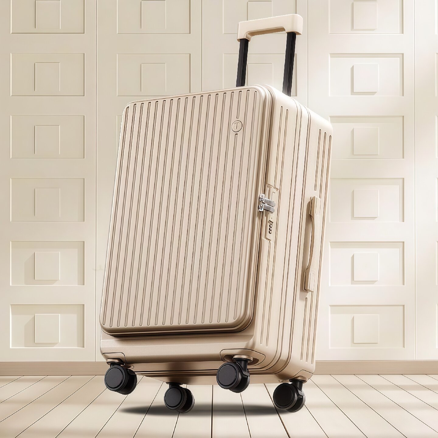 侧开盖登机行李箱女20寸多功能