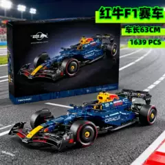 Red Bull F1 Formula Building Block Puzzle Assembly Model Sports Car Racing Toy Gift for Boys, Compatible with LEGO
