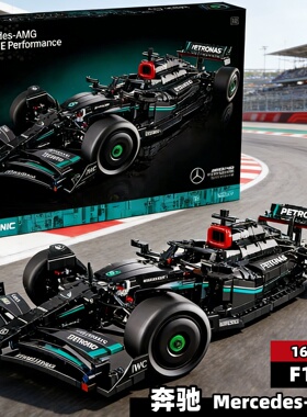 2025新款适用乐高梅赛德斯奔驰F1积木遥控赛车成人大型拼装玩具男