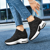 春秋季 女士百搭厚底轻便小个子坡跟增高 8cm运动鞋 新款 内增高女鞋