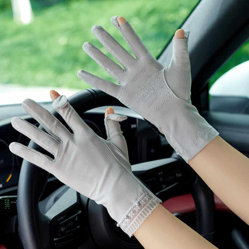 夏季女士开车专用蕾丝防晒手套女防紫外线露二指薄款防滑可触屏,服饰配件/皮带/帽子/围巾,手套,淘宝优惠券,粉丝福利购,淘宝优惠卷