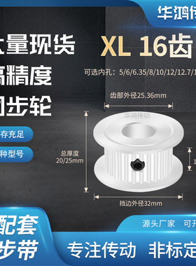 同步带轮XL16齿AF型齿宽16/21内孔4 5 6 6.35 8 1012齿带型同步轮