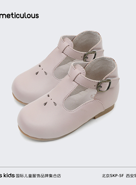meticulous女宝宝小皮鞋2025新款春秋软底中小儿童真皮复古公主鞋