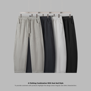 设计师系列!美式小弯刀!客供针织面料!秋季男士直筒休闲裤卫裤