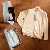 高奢 男士 柜1W3 桑蚕丝 立领拉链针织毛衣外套 美丽诺羊毛 意式