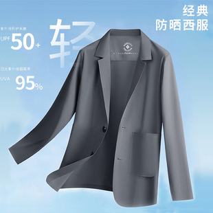 无缝压胶 冰丝肌理面料 薄款 男士 王炸性价比 防晒西服西装 UPF50
