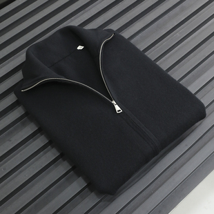 线下3000 针织衫 意产80羊毛 老钱风高端立领开衫 男士 少量