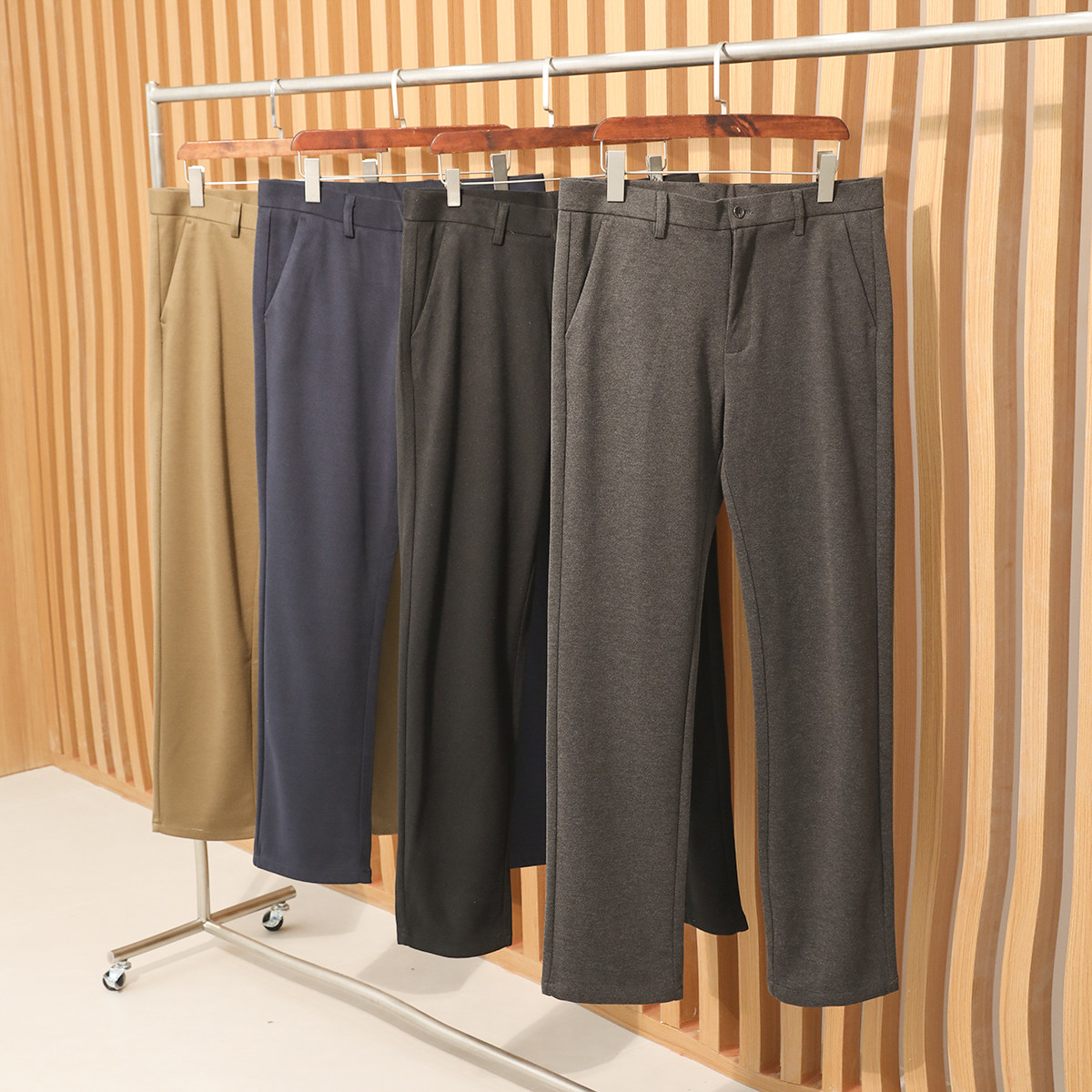 轻奢高级质感！羊毛混纺 抗皱垂顺保暖 冬季男士老钱风高端休闲裤,男装,休闲裤,淘宝优惠券,粉丝福利购,淘宝优惠卷