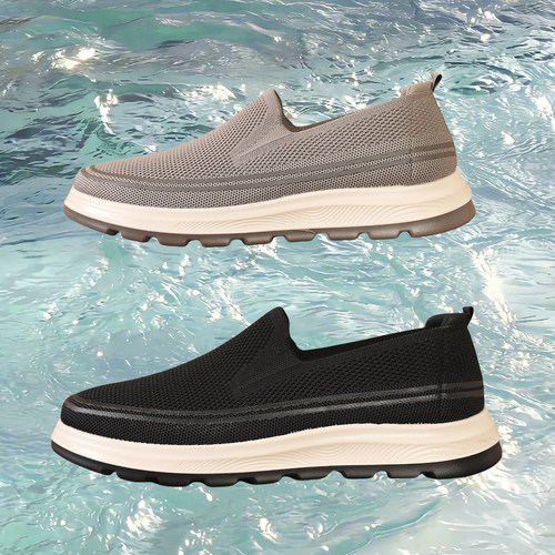 贸易公司整单！原49.99美刀！减震透气 男士一脚蹬飞织运动休闲鞋