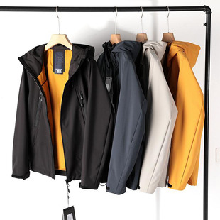 户外男士 防水透气 连帽休闲梭织夹克薄外套 全天候机能 柜5900