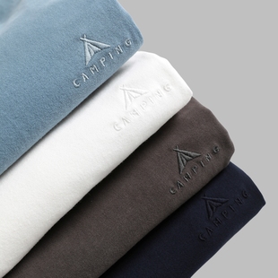 秋季 满分舒适 男士 纯色打底休闲长袖 线下398 T恤衫 磨毛长绒棉