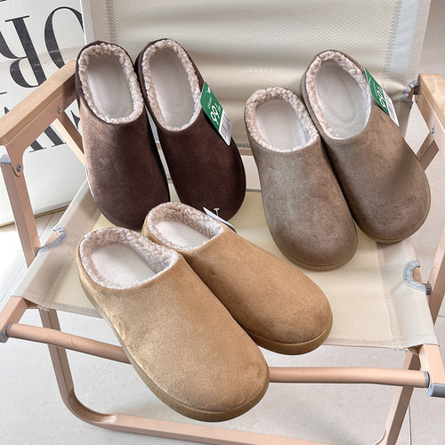 一双过冬！超值推荐！厚底加绒男勃肯鞋2025秋冬毛绒防滑保暖棉鞋