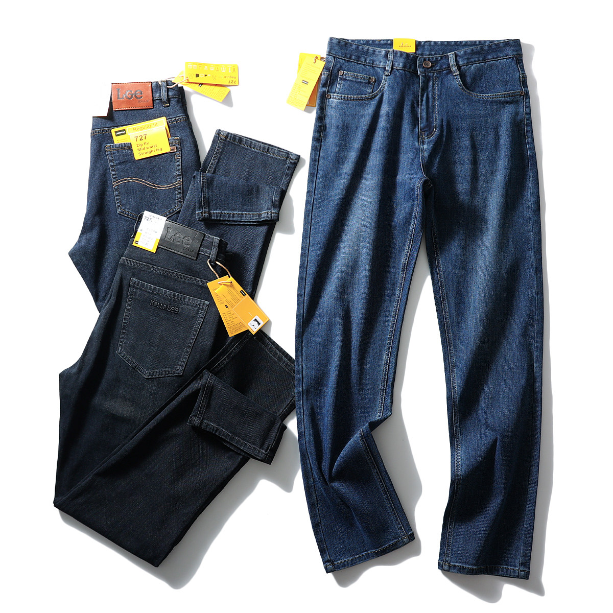 品质好牛！酵洗四面弹！合体版！秋季新款男士时尚小直筒牛仔长裤