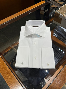 温莎领 法式 140支高定府绸 长袖 衬衫 高端商务休闲男士 柜上6K