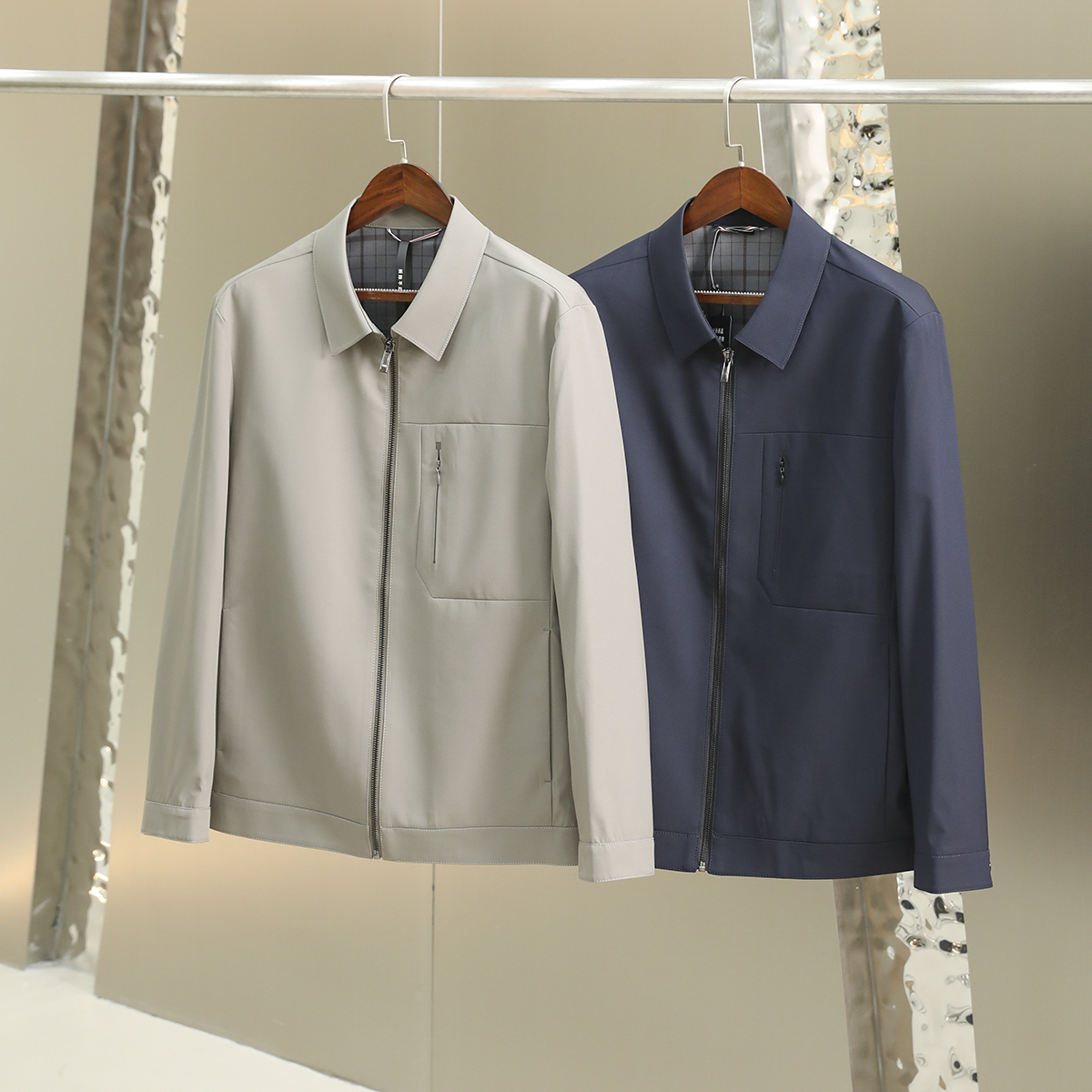 old money气场！高端行政夹克！秋季男士防泼水商务休闲翻领外套