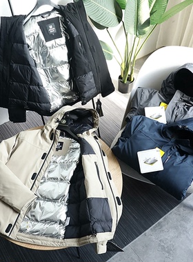 反季清仓福利！原2399！90灰鸭绒+热反射！冬季男加厚连帽羽绒服
