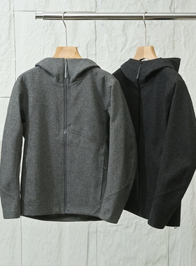 SY H00dy系列！進囗绵羊毛！速热暖绒！男高端压胶连帽软壳衣