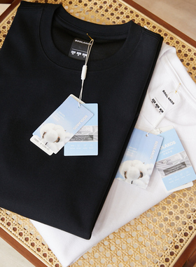 卓越品质！原1298！科技冷感面料！春夏新款男士纯色宽松短袖T恤