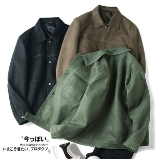 老客苾入！高端麂皮绒面料！质感细腻！男士工装风休闲夹克外套潮