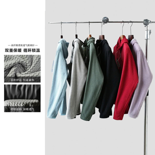 情侣款 清货捡漏 冬季 3D立体裁剪 连帽抓绒衣卫衣外套 高效暖绒