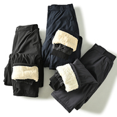 石墨烯保温面料 男士 加绒加厚 一条过冬 冬季 新款 纯色直筒棉裤