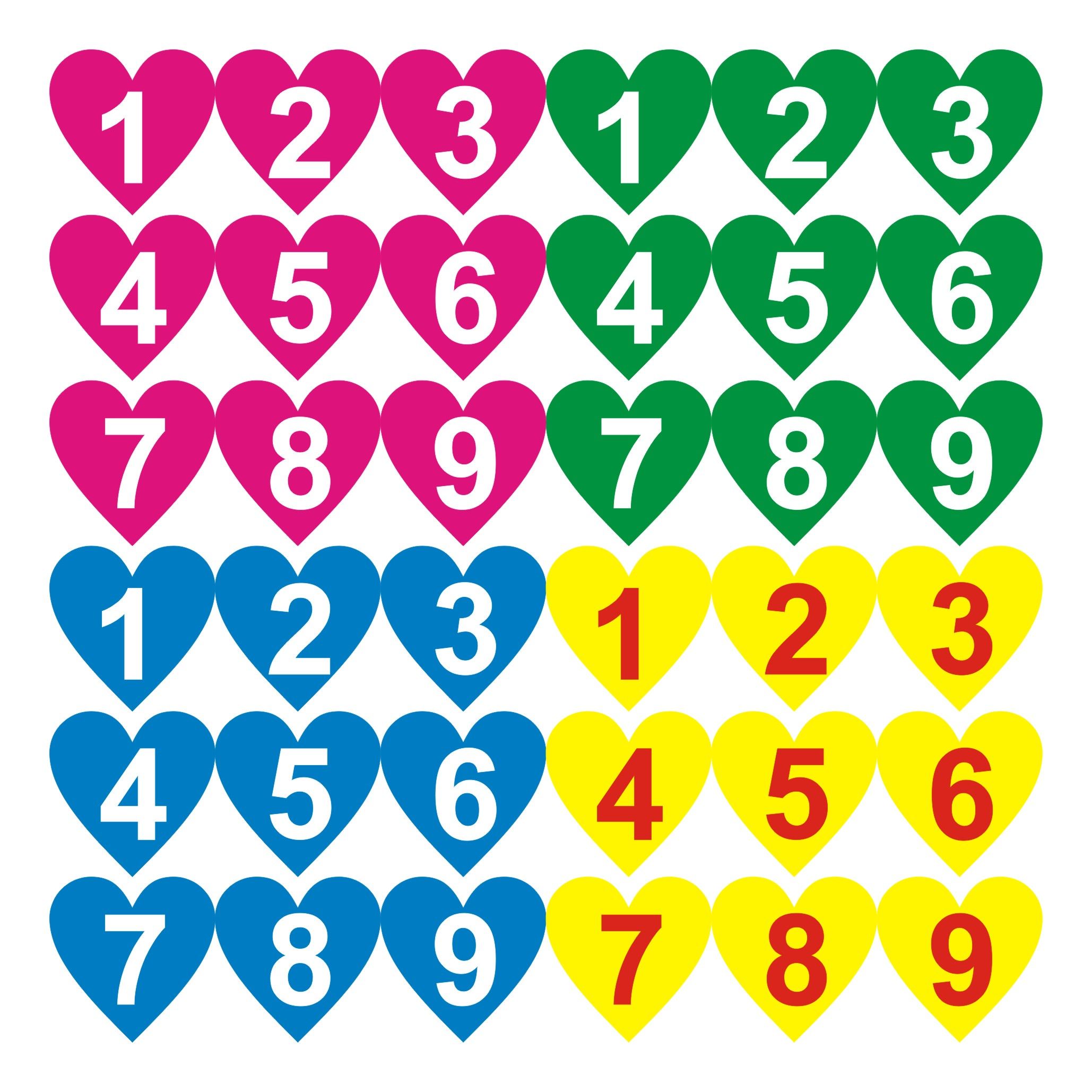 PVC数字幼儿园比赛选手编号贴